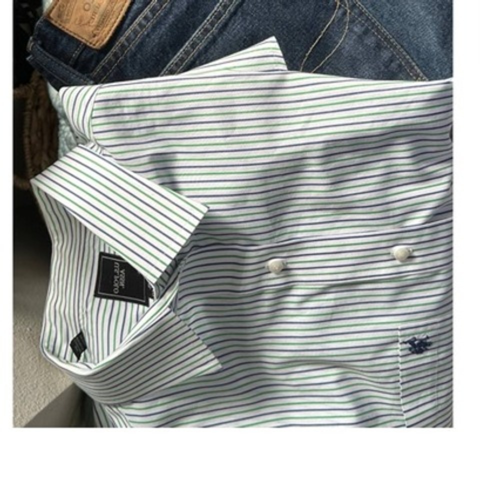 U.S. Polo Assn. XL Striped Long Sleeve Button Down Shirt Dress Casual - Picture 7 of 7